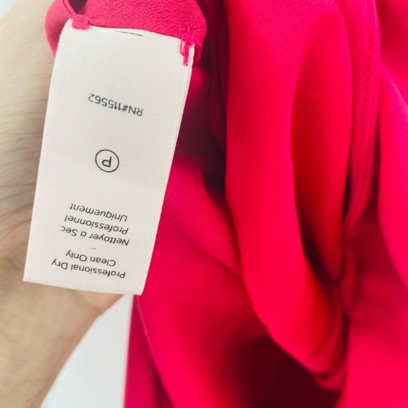 Cinq A Sept Luna Strapless Ruffle Midi Dress Bright Pink Size 6 - Picture 7 of 8